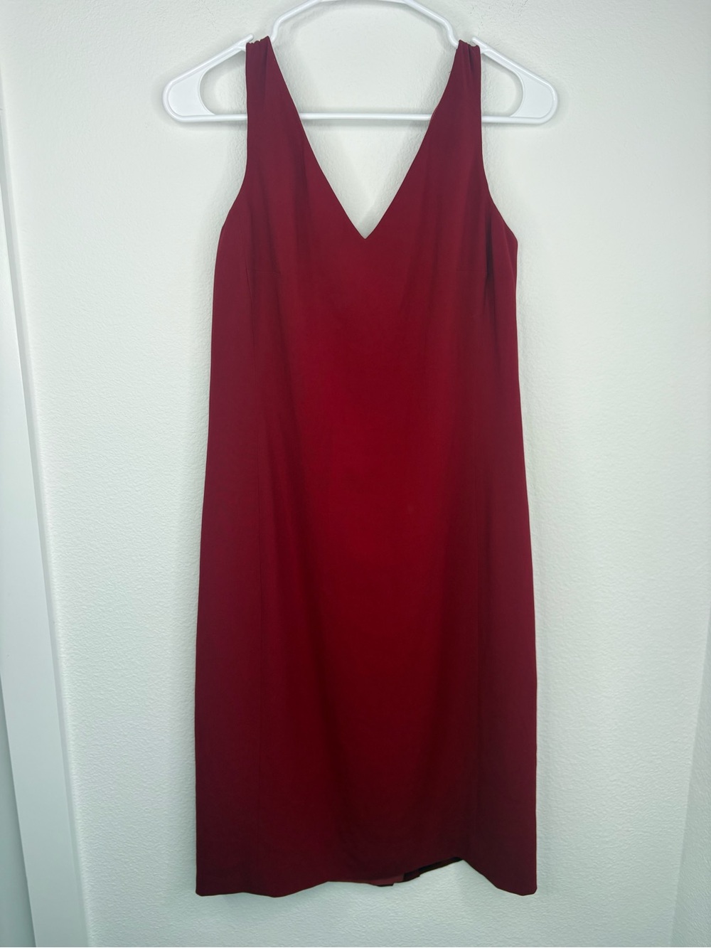 Ralph Lauren Red Sleeveless V Neck Dress